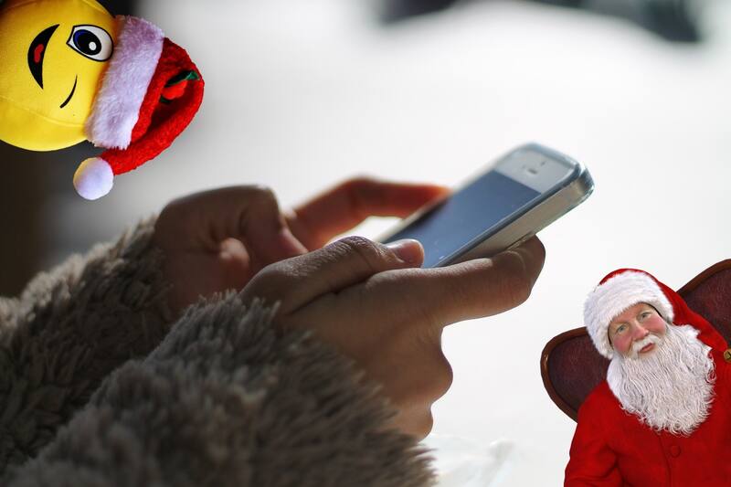 Saludos navideños de WhatsApp.