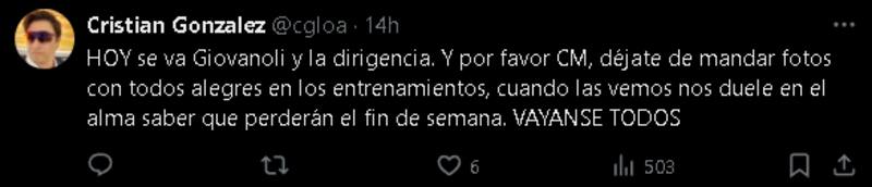 Comentarios de hinchas de Cobreloa tras la derrota ante Audax Italiano.