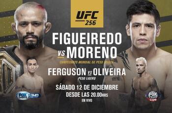 Figueiredo vs Moreno: día, horarios y cartelera completa del UFC 256