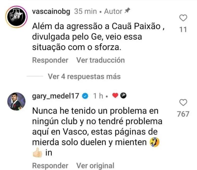 Esta fue la respuesta de Gary Medel