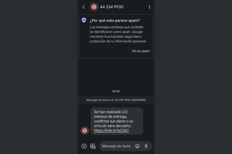 Si tu teléfono lo detecta como spam, usualmente se trata de una estafa.