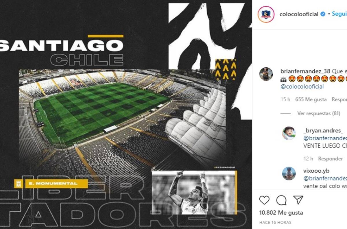 Pendiente de Colo Colo: El mensaje de Brian Fernández a Esteban Paredes