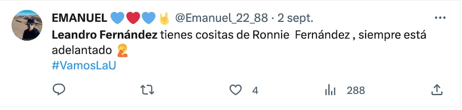 Hinchas critican a Leandro Fernández.