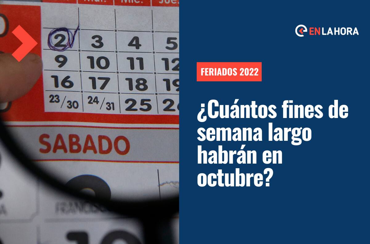 Feriados de octubre: Revisa cuántos fines de semana largo habrán durante este mes