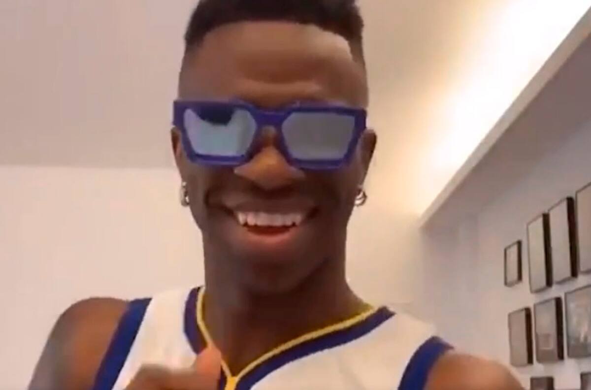 No lo pasa mal: Vinicius Júnior se sumó a nuevo challengue de TikTok