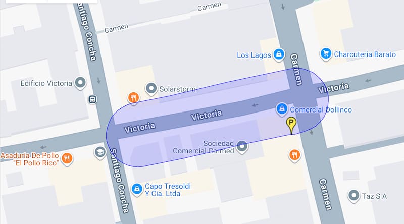 Esta es la zona afectada por interrupción este martes 24 de marzo. Foto: Aguas Andinas.