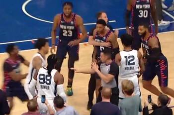Escandalosa pelea en la NBA en el partido entre Knicks y Grizzlies
