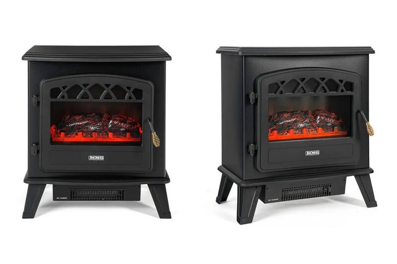 El calefactor cuenta con un hermoso acabado similar al hierro, lo que le da un toque vintage perfecto para decorar tu hogar durante el invierno. Créditos: Thomas.