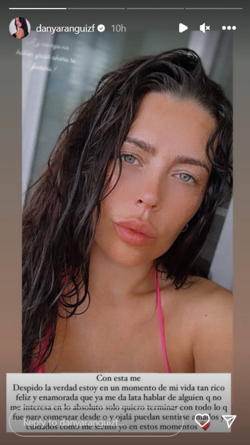 A través de redes sociales, Daniela Aránguiz arremetió em contra de Maite Orsini y Jorge Valdivia, pero También hizo una especial declaración de amor con una foto junto a Luis Mateucci.