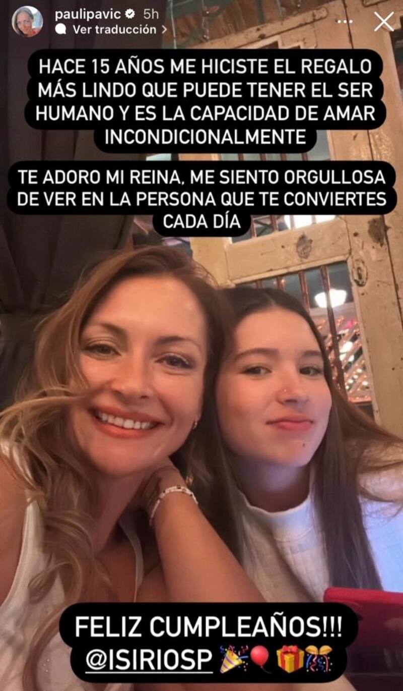 Paula Pavic le dedica tierno mensaje cumplaeñero a hija mayor fruto de la relación con Marcelo Ríos