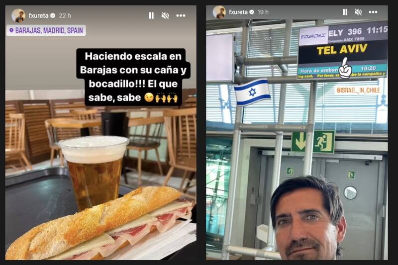Las historias de Instagram donde muestra su viaje a Madrid e Israel