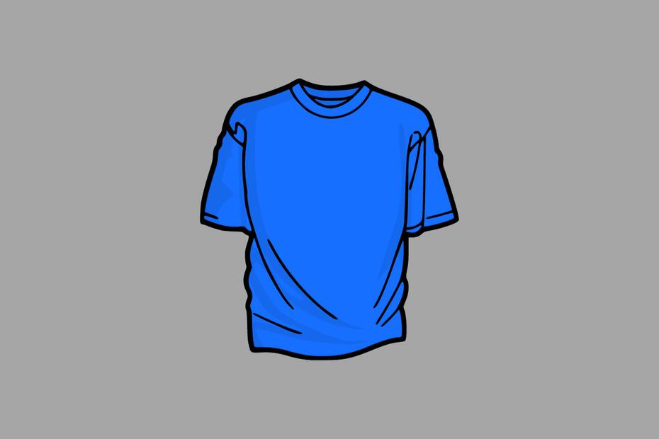 ¡La polera es azul!