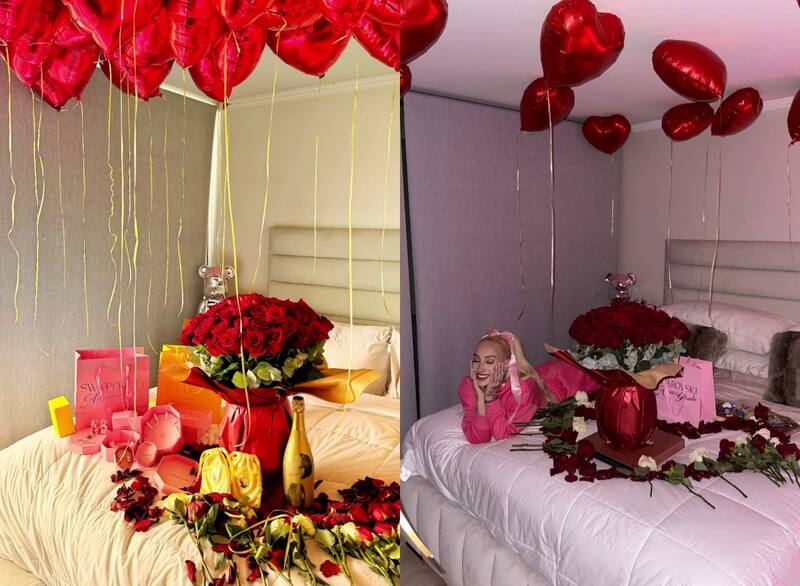 Tanto la cantante como el productor subieron la misma habitación.