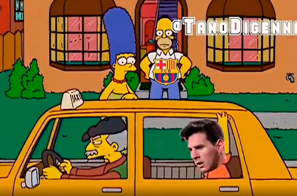 Los Simpson lo predijeron: La genial sátira de la salida de Messi del Barcelona