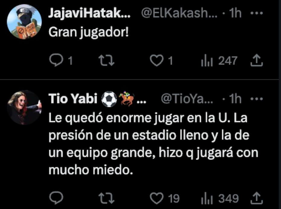 Comentarios de hinchas en la presentación de Gonzalo Montes.