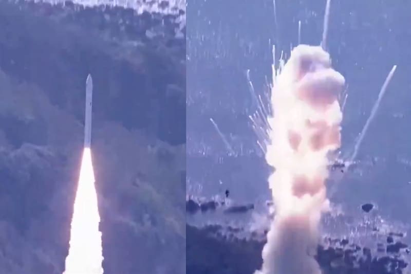 Cohete explota a segundos de despegar.