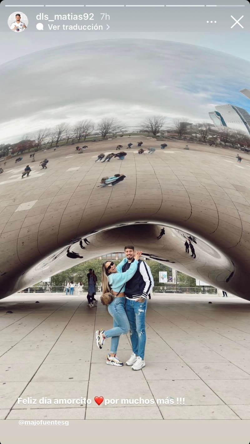 Historia de Instagram de Matías de los Santos en el Día de los Enamorados.