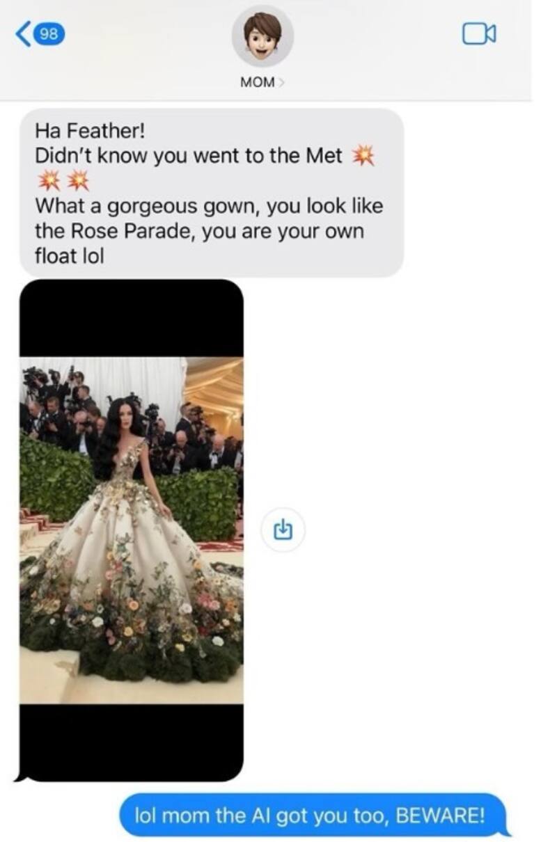 El intercambio entre Katy Perry y su madre. Créditos: Instagram