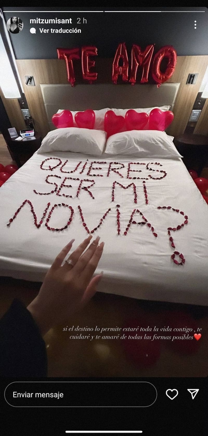 La relación de Mitzumi Santibáñez y Lucas Assadi.