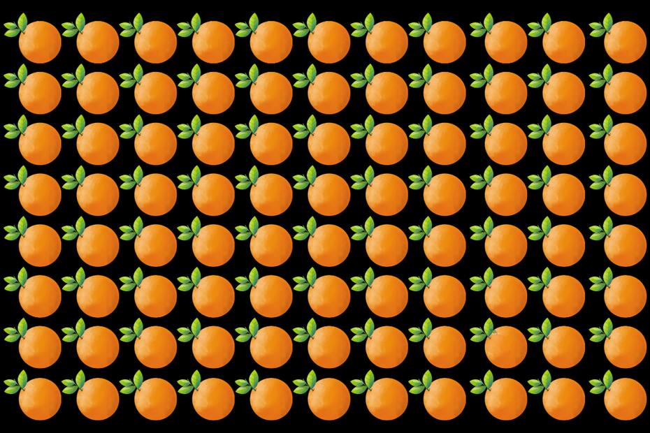 ¿Dónde está la mandarina escondida?