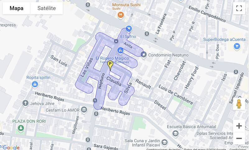 Sectores de Quinta Normal que no tendrán suministro.