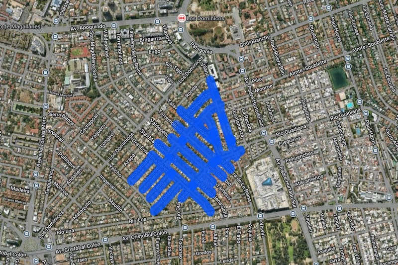 Sector afectado por el corte de luz.