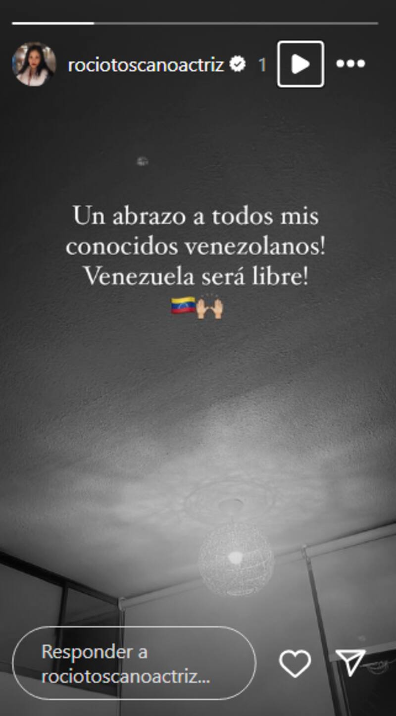 Rocío Toscano se pronunció frente a las elecciones en Venezuela.