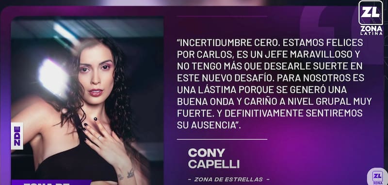 La bailarina entregó una tajante respuesta.