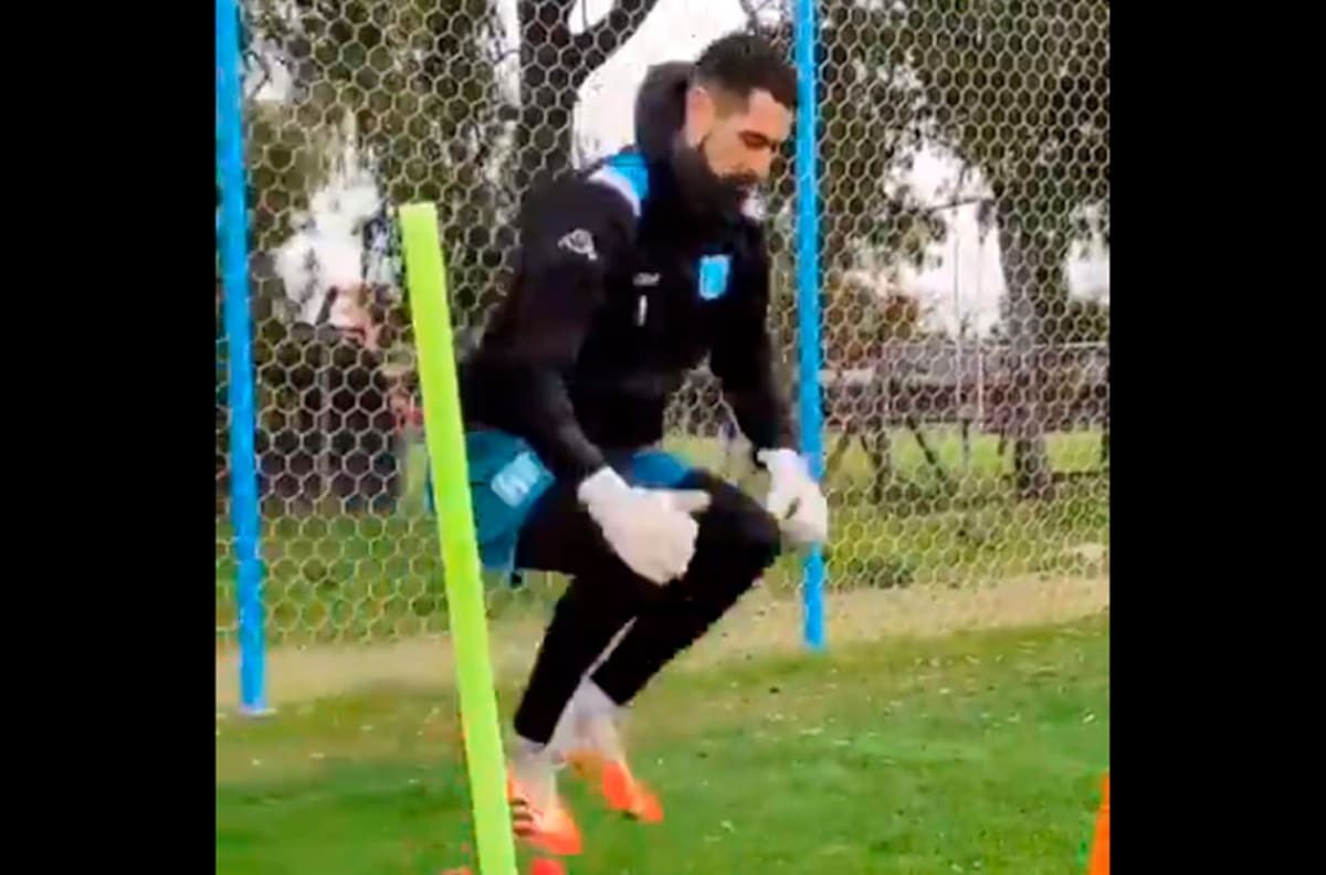 Espera el regreso: El duro entrenamiento de Gabriel Arias en Racing