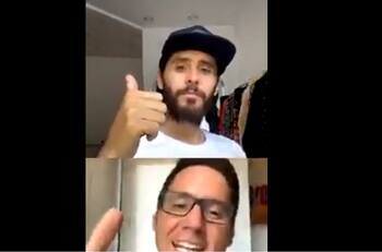 Momento épico: Jared Leto aceptó 'live' con Francisco Saavedra