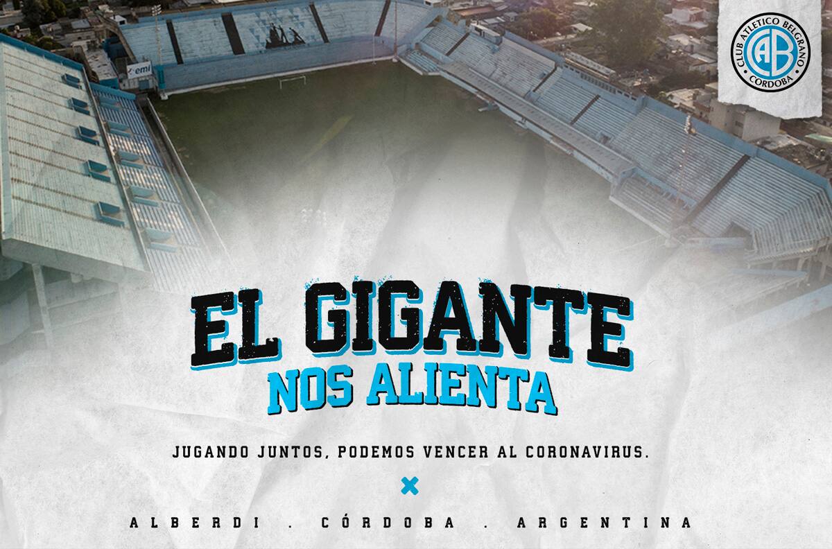 El estadio de Belgrano "alentó" a sus hinchas durante la cuarentena