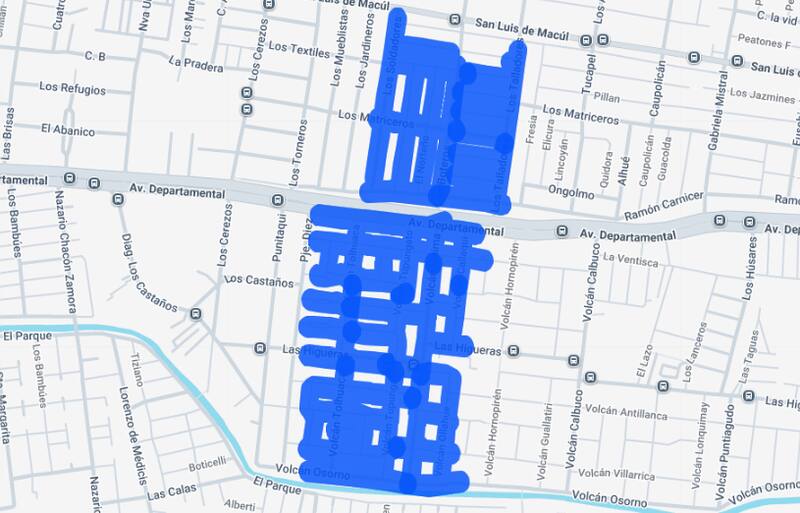 Estas calles se verán afectadas por el corte de luz. Créditos: Enel.