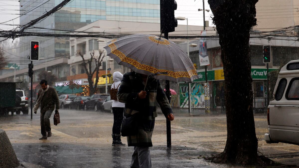 Lluvias potentes en Viña del Mar y Valparaíso.