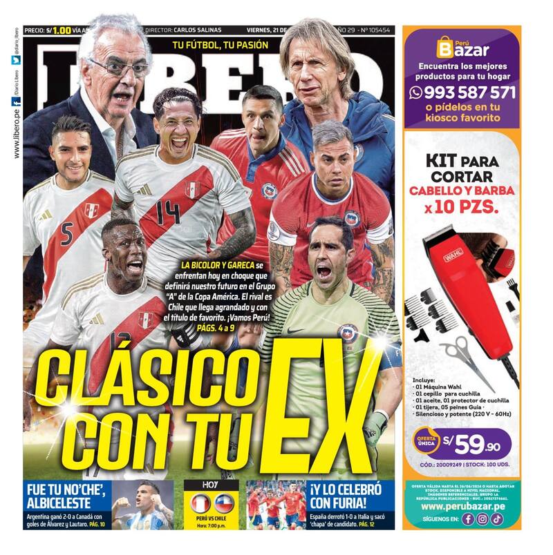 La cómica portada de Líbero.