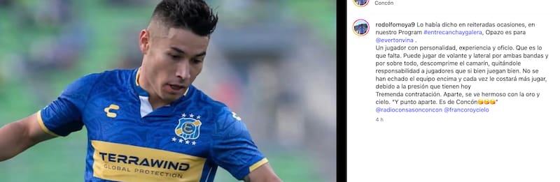 El exjugador sobre Óscar Opazo.