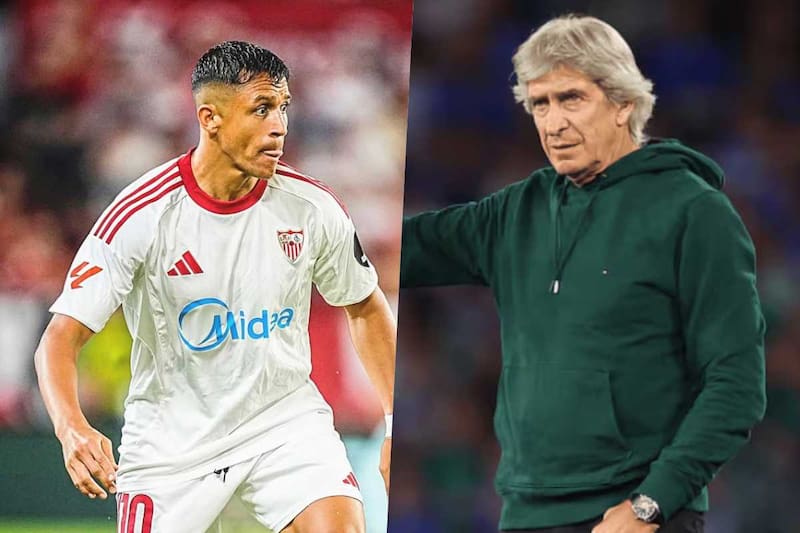 Habrá duelo de chilenos en Sevilla este domingo. Foto: Instagram Alexis / EFE