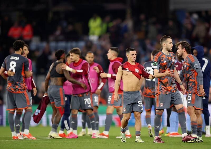 Semifinal de ida entre Aston Villa y Olympiakos por Conference League.