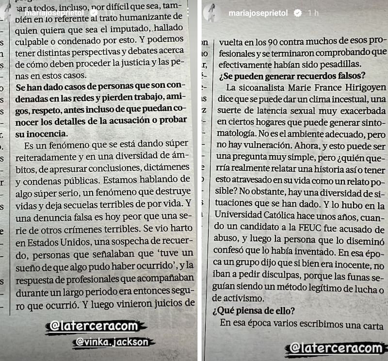 María José Prieto sigue apoyando a su esposo. Créditos: Instagram