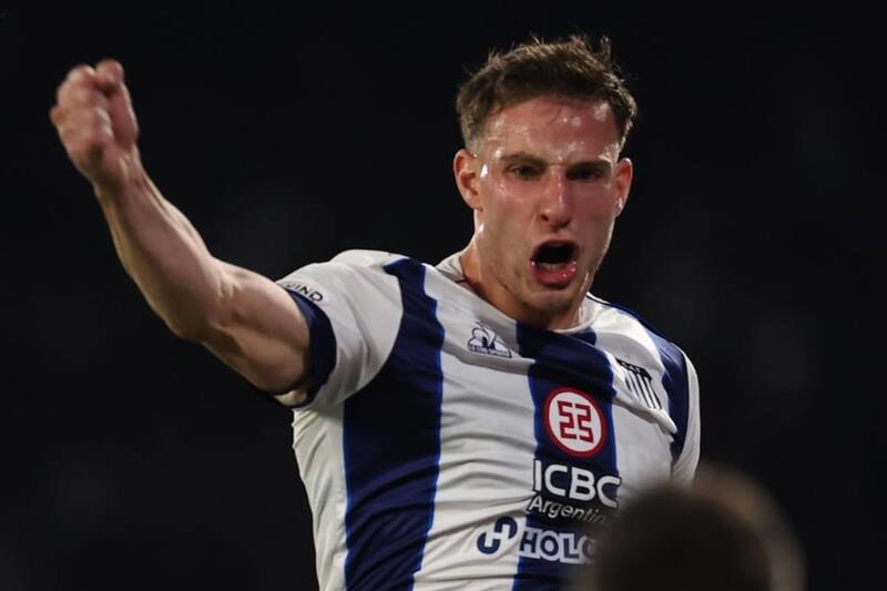 celebrando un gol con la camiseta de Talleres. Foto: Instagram Bruno Barticciotto.