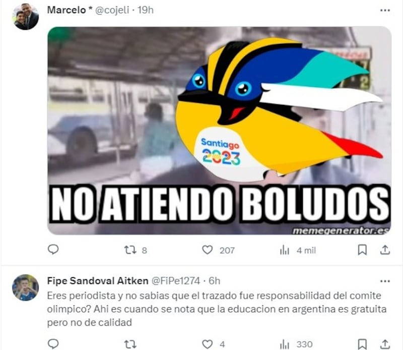 Periodista argentino criticó a los Juegos Panamericanos