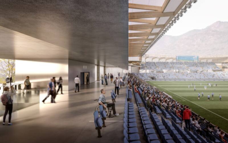 tendrá césped sintético por decisión de la dirigencia de la UC. Foto: Cruzados/IDOM.