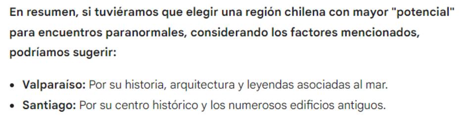 La fantasmal respuesta dada por Gemini.