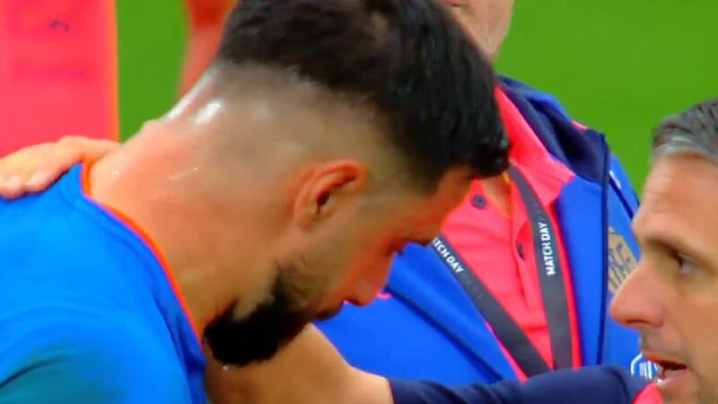Hernán Galíndez se lesionó justo antes del partido contra Brasil: terminó llorando
