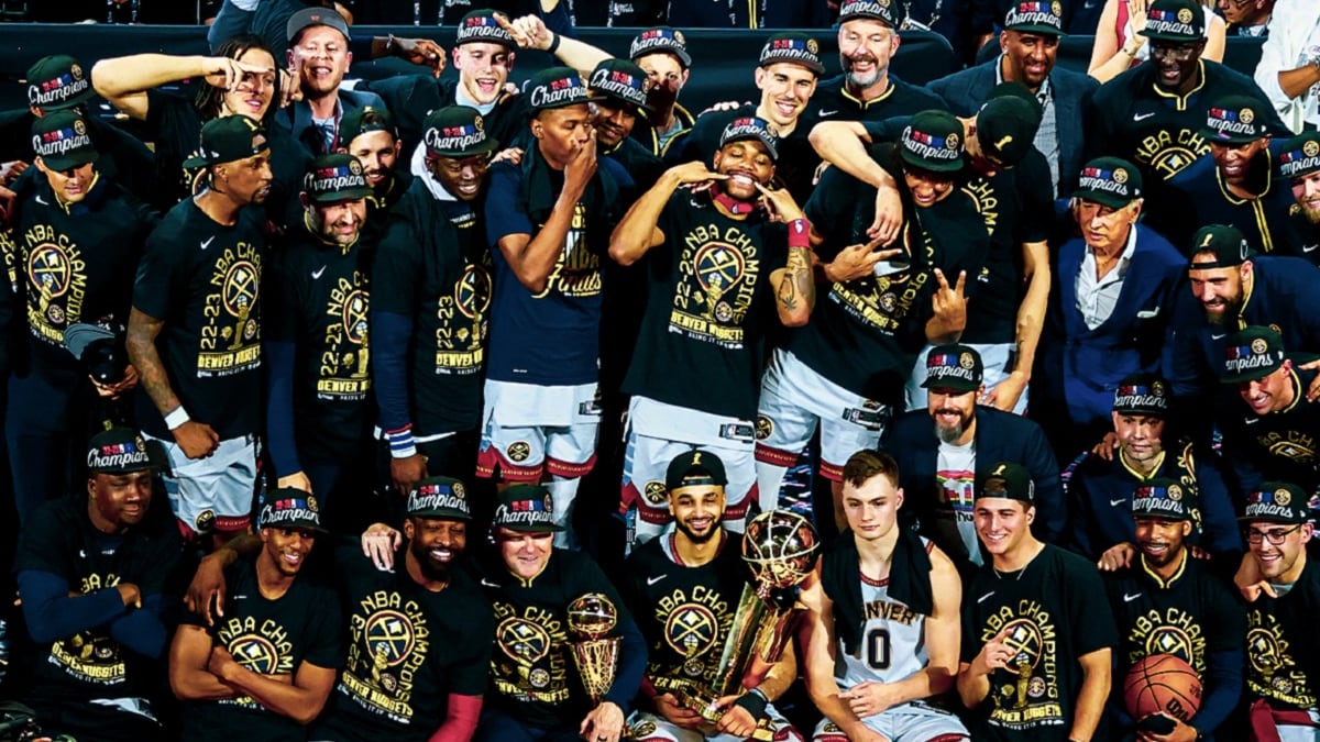 Denver Nuggets celebra su primer título de NBA en su historia.