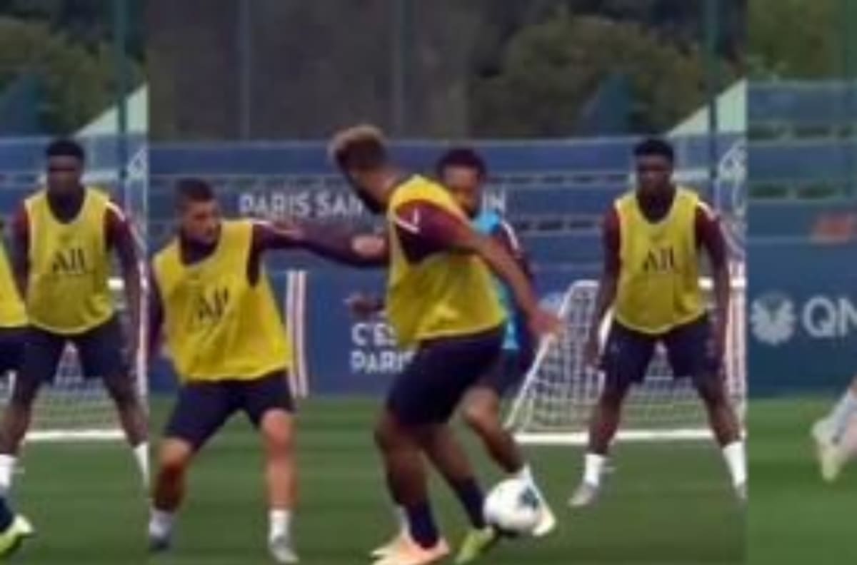 La nueva genialidad de Neymar que sacó risas en el entrenamiento del PSG