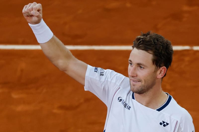 celebrando su triunfo en el Masters 1000 de Madrid. Foto: EFE.
