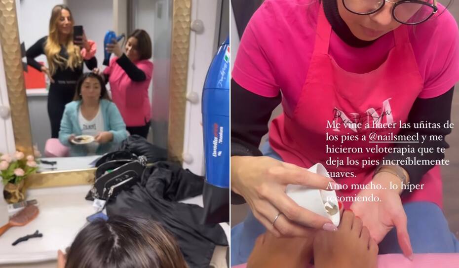 Trinidad Cerda y Pincoya disfrutan de un día de spa.