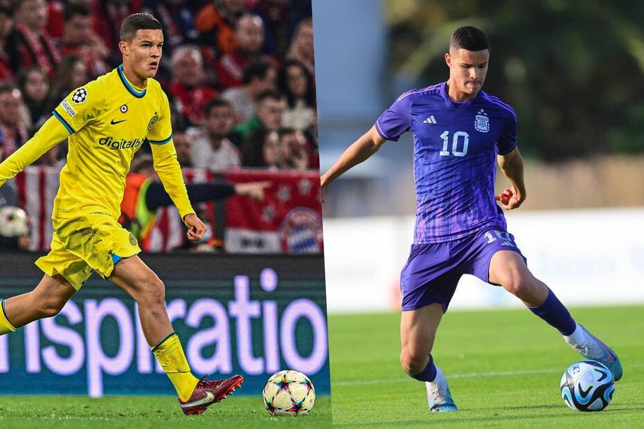 Valentín Carboni debutó en Champíons League con el Inter el año pasado, pero ahora optó por Argentina