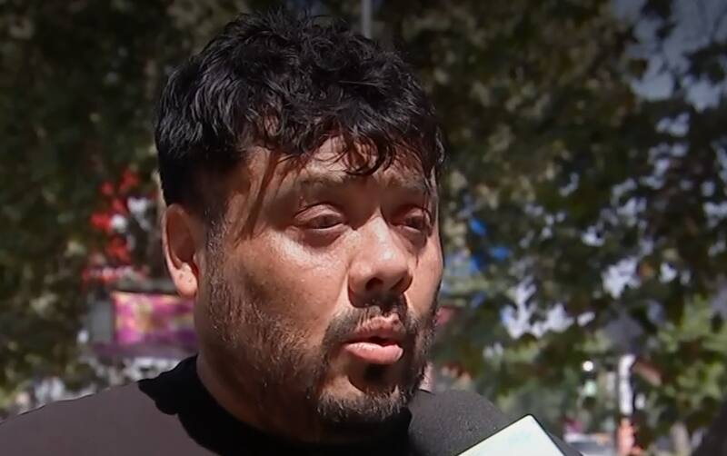padre de la víctima baleada en Metro de Santiago. Créditos: Captura Meganoticias.