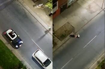 VIDEO | Mujer cayó desde el techo de su auto tras desesperado intento por frustrar robo